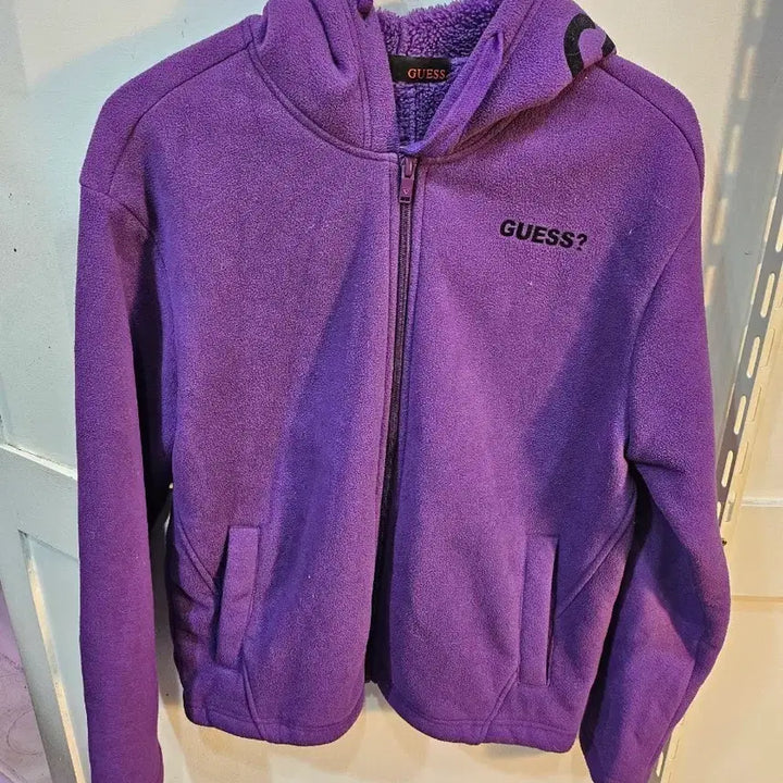 [BUNJANG] Guess Purple Fleece Zip-Up Jacket / <만원빈티지>게스 퍼플 후리스 집업 자켓