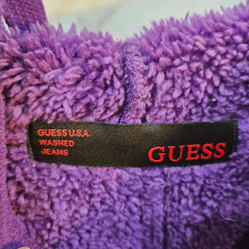 [BUNJANG] Guess Purple Fleece Zip-Up Jacket / <만원빈티지>게스 퍼플 후리스 집업 자켓
