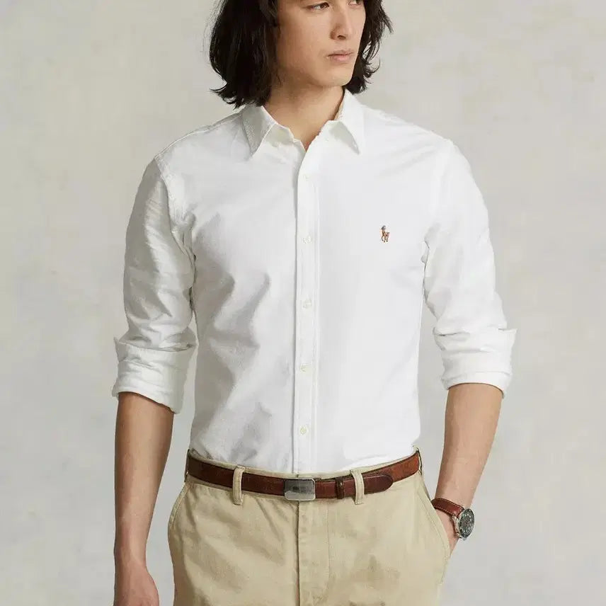 [BUNJANG] Polo Ralph Lauren White Oxford Shirt L / 폴로 랄프로렌 화이트 옥스포드 셔츠 L