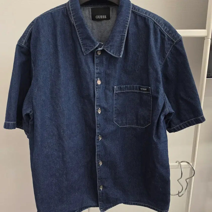 [BUNJANG] Guess Denim Short-Sleeve Shirt / 게스 데님 반팔 셔츠