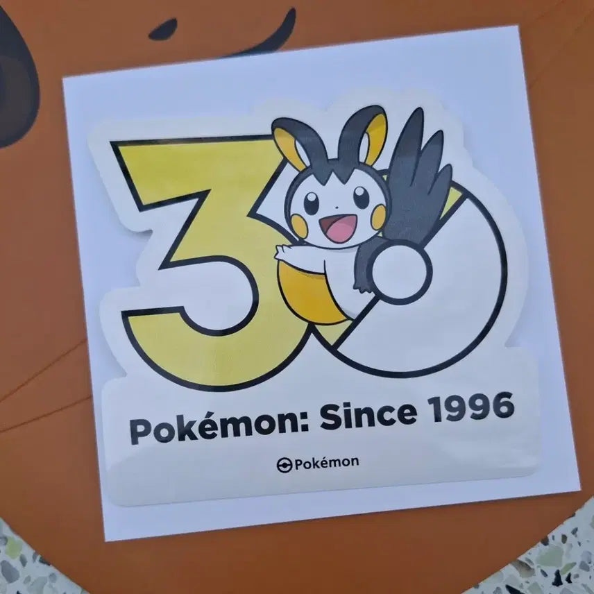 [BUNJANG] Pokemon 30th Anniversary Emolga Sticker / 포켓몬 30주년 기념 에몽가 스티커