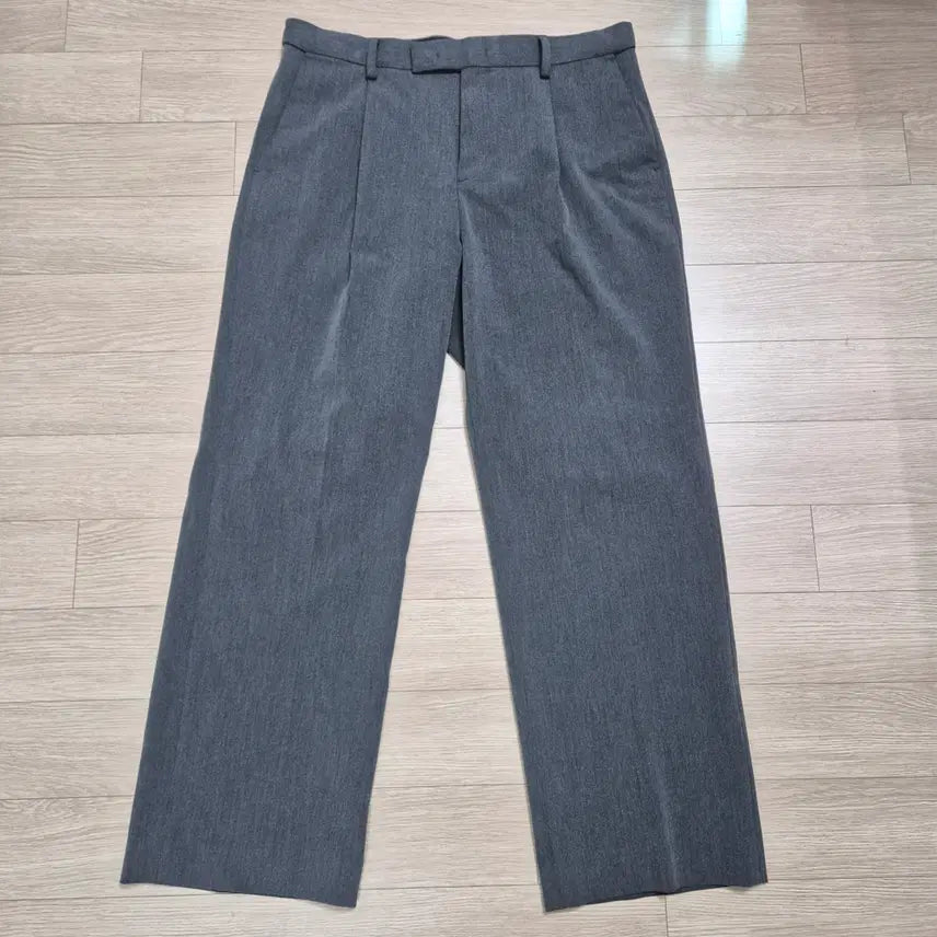 [BUNJANG] Musinsa Standard Wide Hidden Banding Slacks (Medium Gray, 32) / 무신사/무탠다드 와이드 히든 밴딩 슬랙스 [미디엄 그레이, 32]