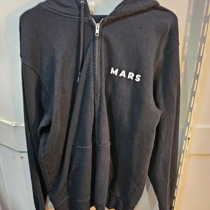 [BUNJANG] MARS Black Hooded Zip-Up Jacket XL / <만원빈티지>MARS 블랙 후드 집업
