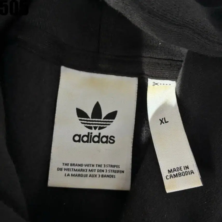 [BUNJANG] Adidas 3-Stripes Black Hoodie XL / 아디다스 삼선 블랙 후드티 XL