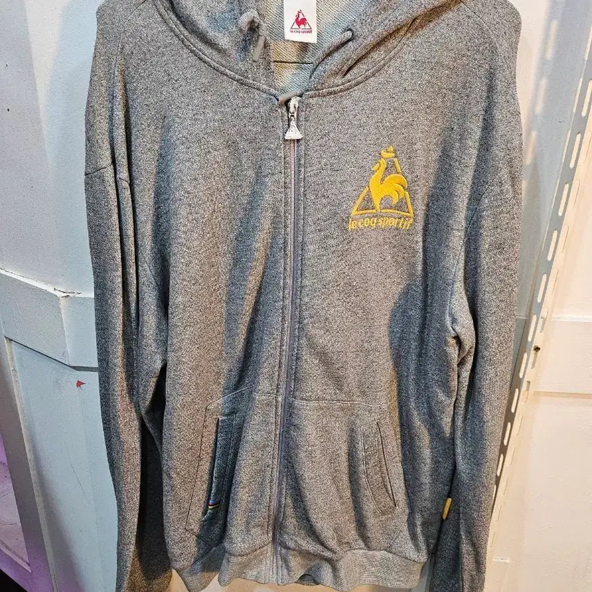 [BUNJANG] Le Coq Sportif Grey Full-Zip Hoodie / <만원빈티지>르꼬끄 스포르티브 그레이 후드집업