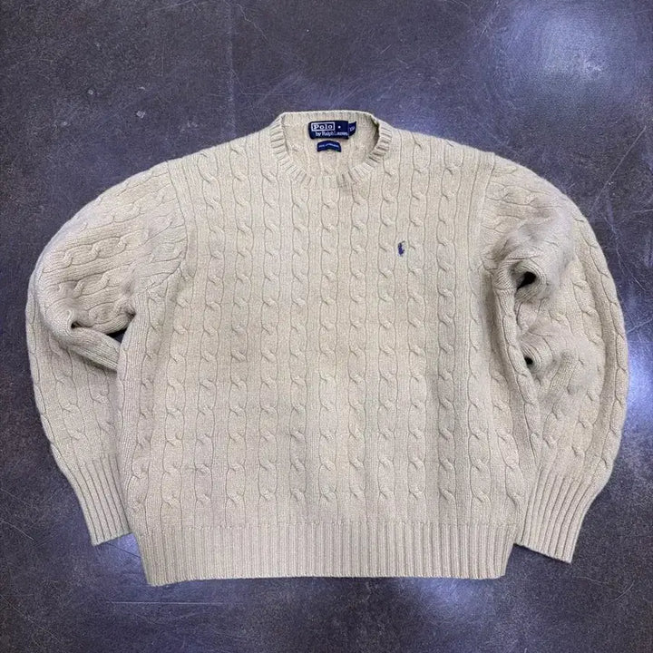 [BUNJANG] Polo Ralph Lauren Classic Cable Knit Lambswool Sweater Women&