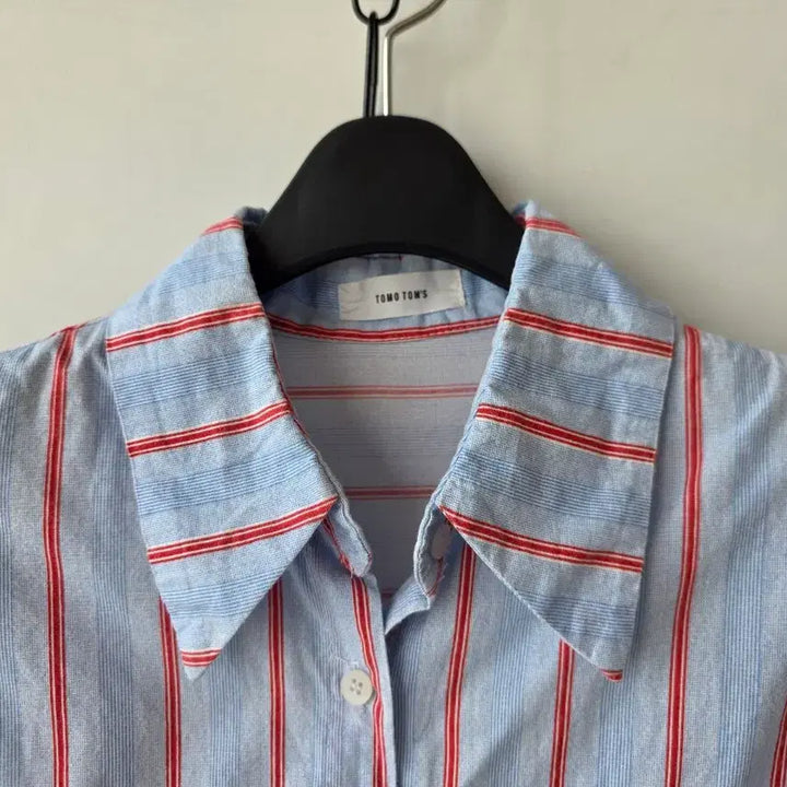 [BUNJANG] Striped Short Sleeve Shirt / L/스트라이프 반팔 셔츠
