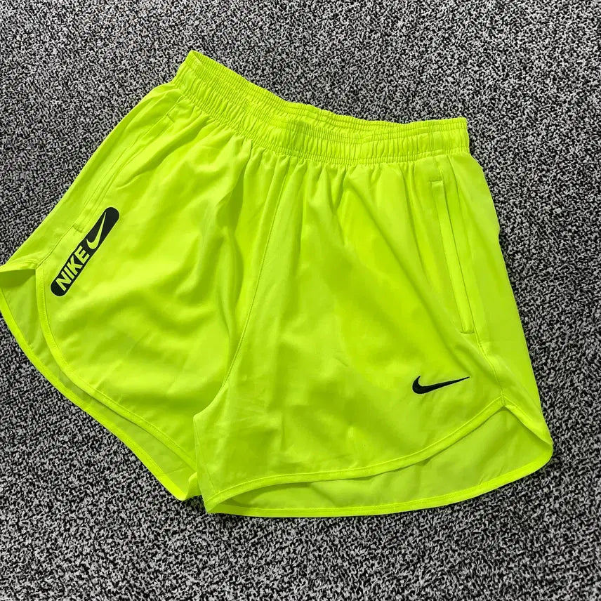 [BUNJANG] Nike Vintage Running Shorts Neon Yellow Mesh Lining / 빈티지9. 나이키 러닝 숏팬츠 반바지 네온 형광 옐로우 안감 메쉬
