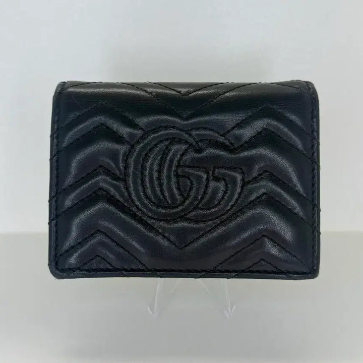 [BUNJANG] Gucci GG Marmont Card Wallet Black Gold Hardware / (정품)구찌 마몬트 지갑 블랙