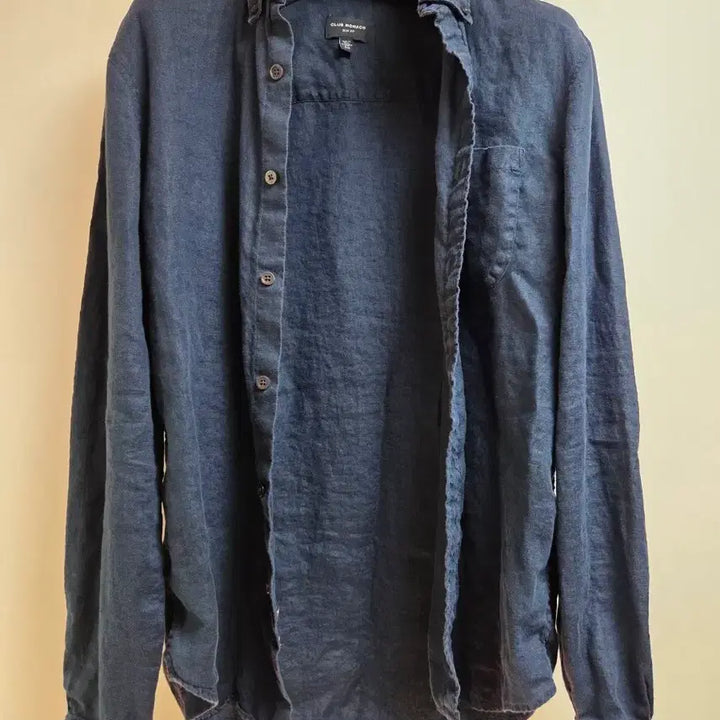 [BUNJANG] Club Monaco Slim Fit Navy Linen Shirt / 클럽모나코 슬림핏 네이비 린넨 셔츠 S/P 90~95 사이즈