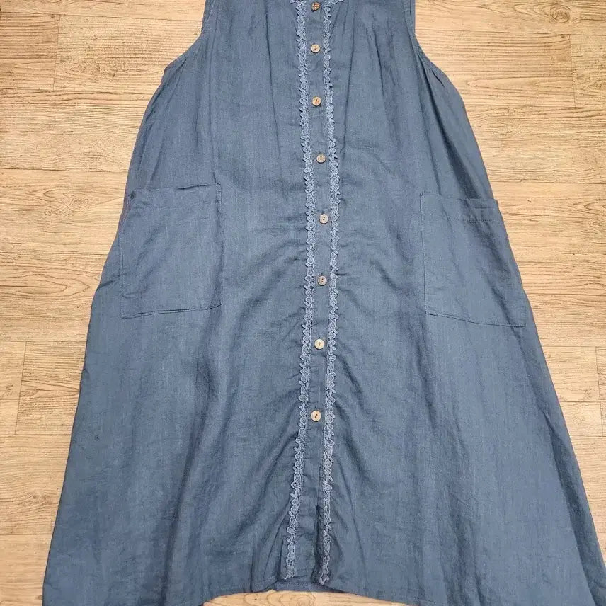 [BUNJANG] Linen Lace Long Vest / 린넨레이스롱조끼