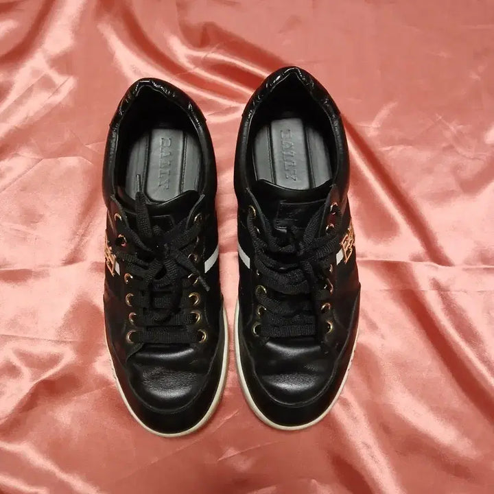 [BUNJANG] BALLY Black Leather Sneakers Set / BALLY 발리 블랙 가죽 스니커즈 셋트