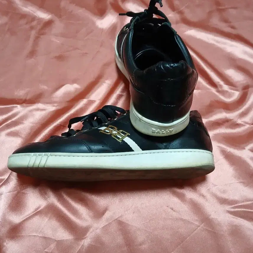 [BUNJANG] BALLY Black Leather Sneakers Set / BALLY 발리 블랙 가죽 스니커즈 셋트