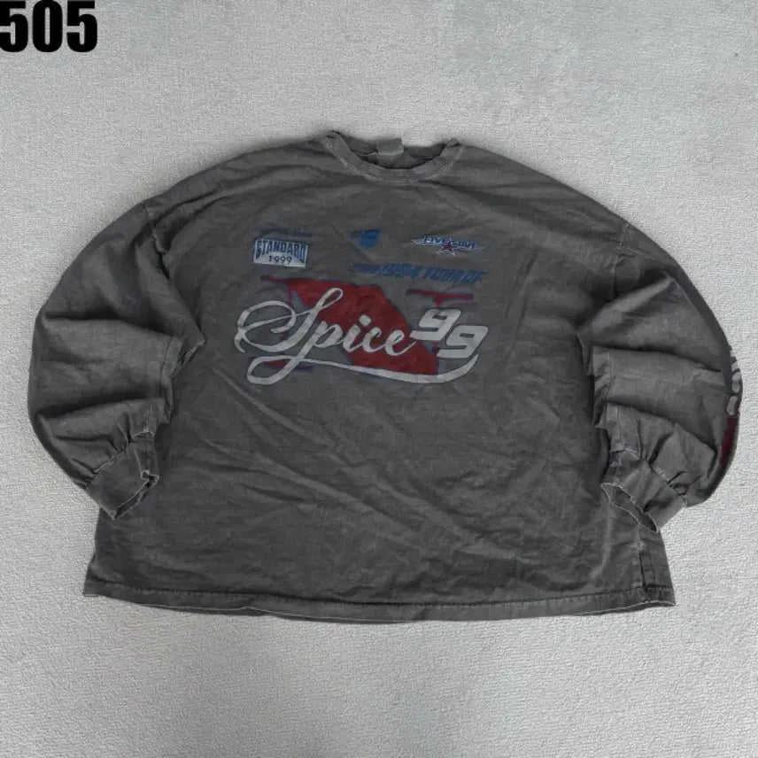 [BUNJANG] Spice99 Vintage Printed Long Sleeve T-Shirt / 빈티지 Spice99 프린팅 긴팔 티셔츠