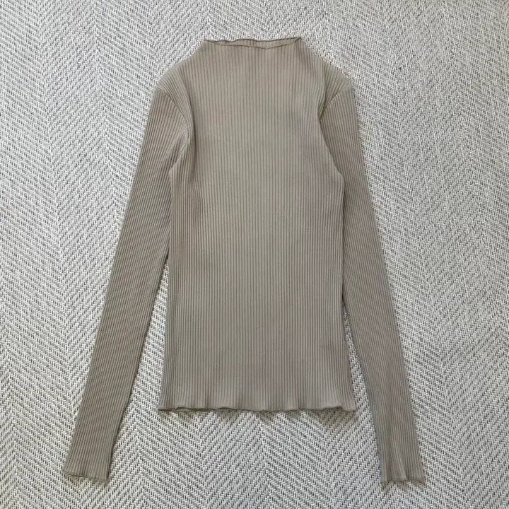 [BUNJANG] United Tokyo Japan Rib Beige Top / 유나이티드 도쿄 재팬 리브 베이지 탑 J04372