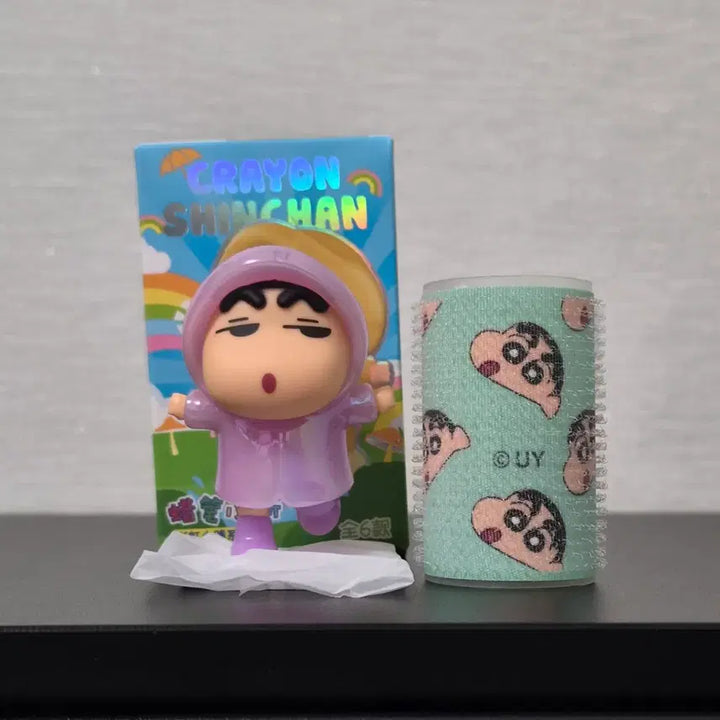 [BUNJANG] UY Crayon Shin-chan Nendoroid Figure (Purple Raincoat) / [UY]  크레용신짱 짱구 피규어 보라 우비 짱구