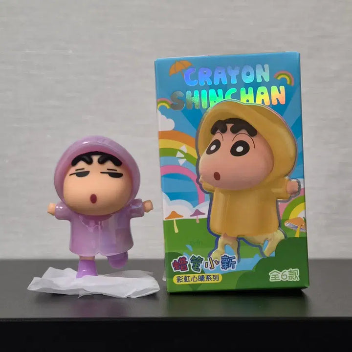 [BUNJANG] UY Crayon Shin-chan Nendoroid Figure (Purple Raincoat) / [UY]  크레용신짱 짱구 피규어 보라 우비 짱구