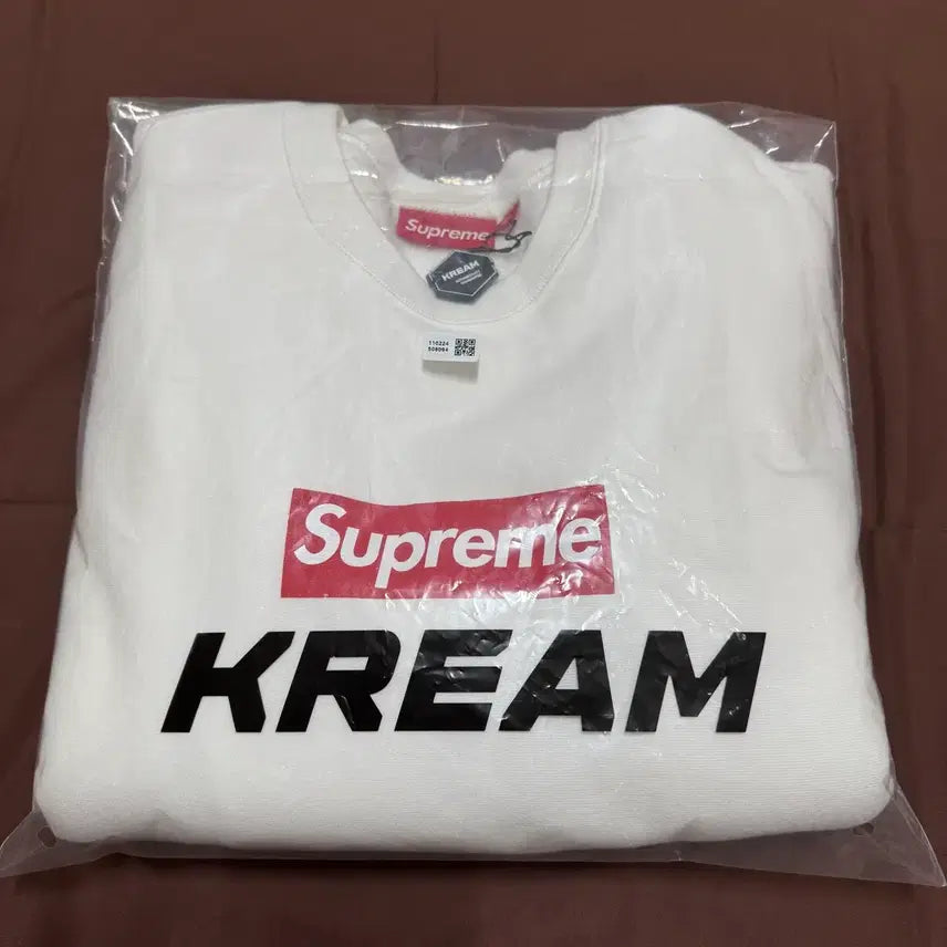 [BUNJANG] Supreme Washed Box Logo Crewneck White / 슈프림 워시드 박스로고 크루넥 화이트 - 25SS