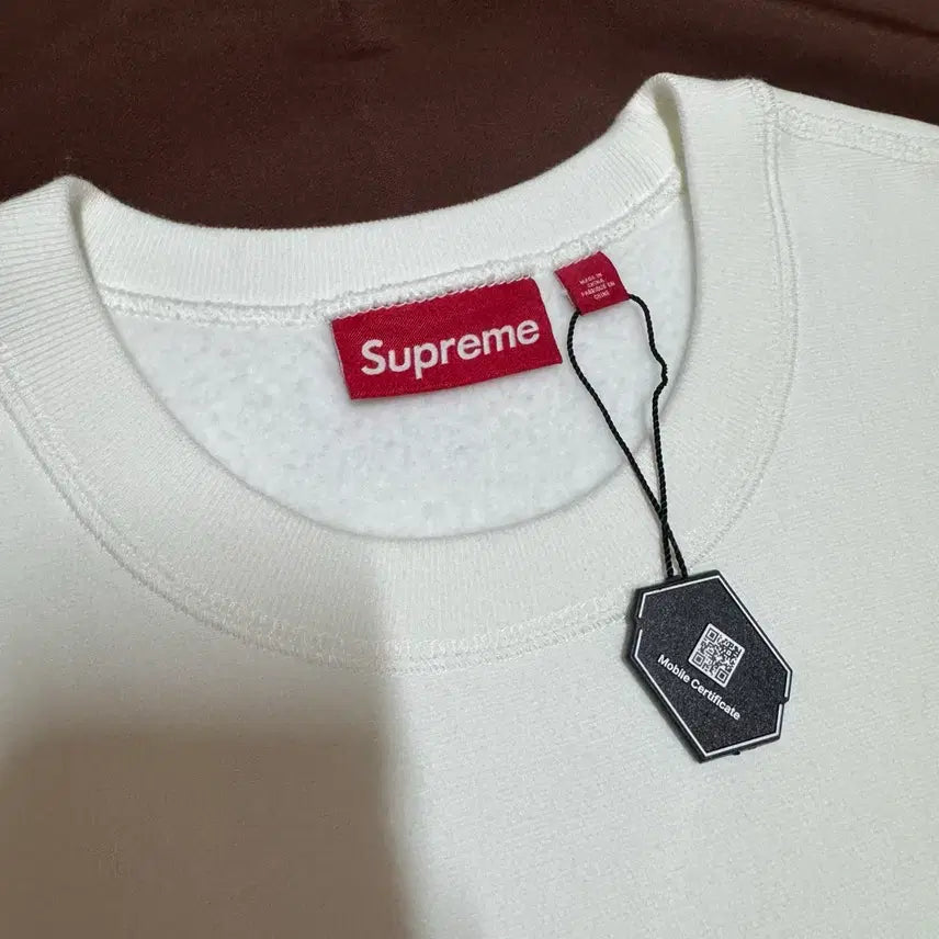 [BUNJANG] Supreme Washed Box Logo Crewneck White / 슈프림 워시드 박스로고 크루넥 화이트 - 25SS