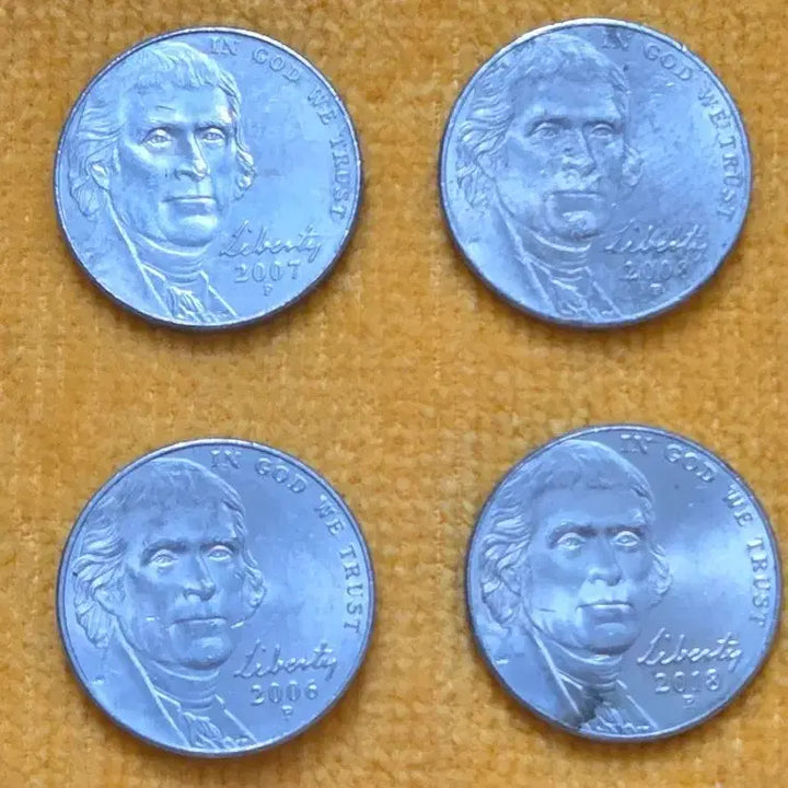 [BUNJANG] United States Jefferson Nickel (5 Cents) Coin Set / 미국 제퍼슨 니켈(5센트) 동전