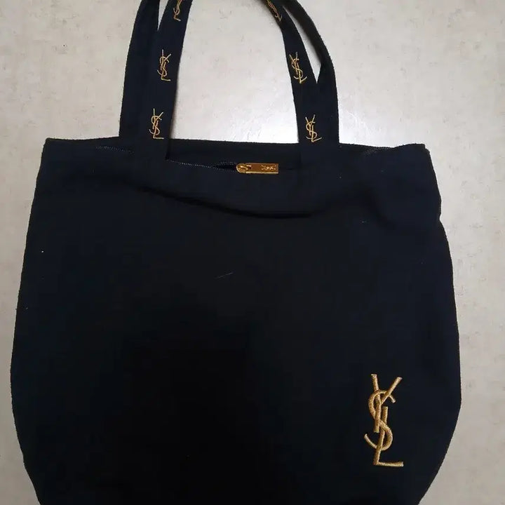 [BUNJANG] Saint Laurent Black Eco Bag with Gold Logo / 생로랑 에코백