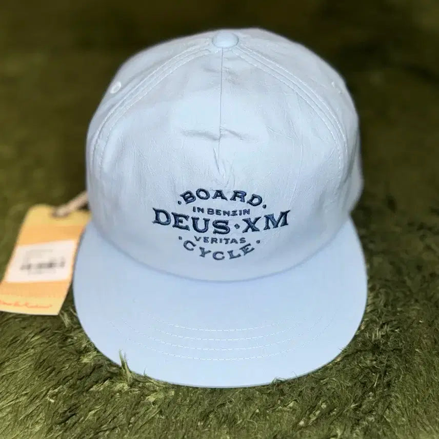 [BUNJANG] DEUS EX MACHINA Embroidered Logo Cap Blue / DEUS 데우스 엑스 마키나 보드 앤 사이클 자수 로고 캡 블루