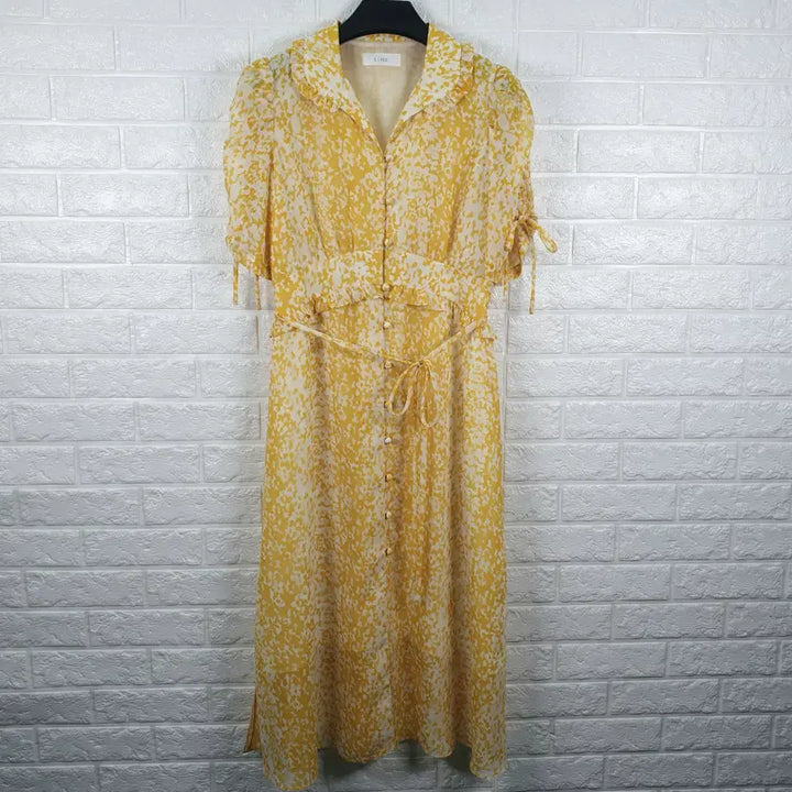 [BUNJANG] LINE Chiffon Long One-Piece Dress / [55]LINE라인 쉬폰 롱 원피스