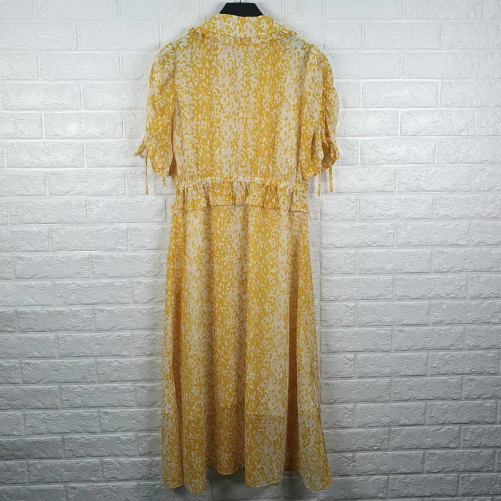 [BUNJANG] LINE Chiffon Long One-Piece Dress / [55]LINE라인 쉬폰 롱 원피스