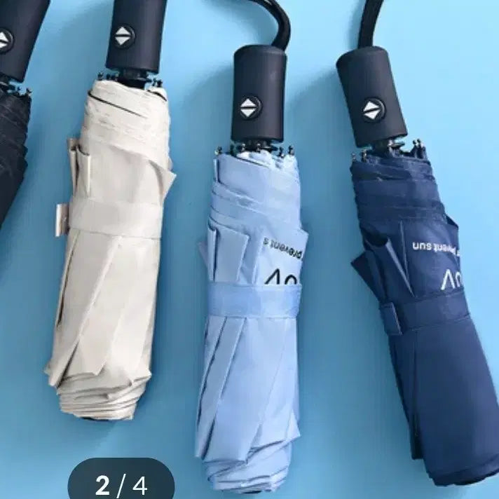 [BUNJANG] UV Protection 3-Section Folding Umbrella Sky Blue / [새상품] UV자외선차단 3단 접이식 양우산 스카이블루