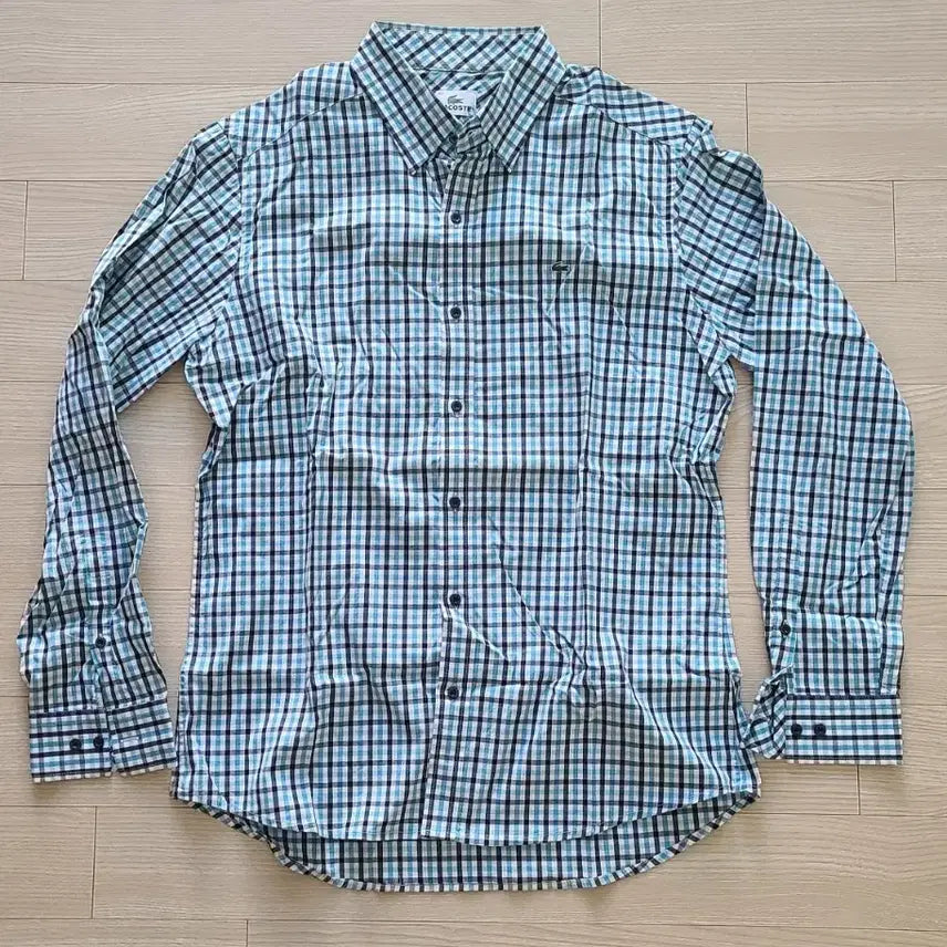 [BUNJANG] Lacoste Slim Fit Long Sleeve Gingham Check Shirt / 라코스태 슬림핏 긴팔 체크셔츠 깅엄셔츠 100 103 105 42