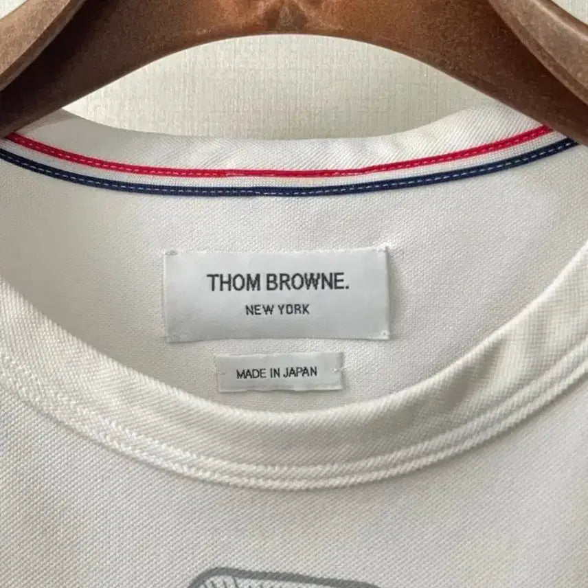 [BUNJANG] Thom Browne Round Neck T-Shirt White Anchor Print / 톰브라운 라운드 반팔티