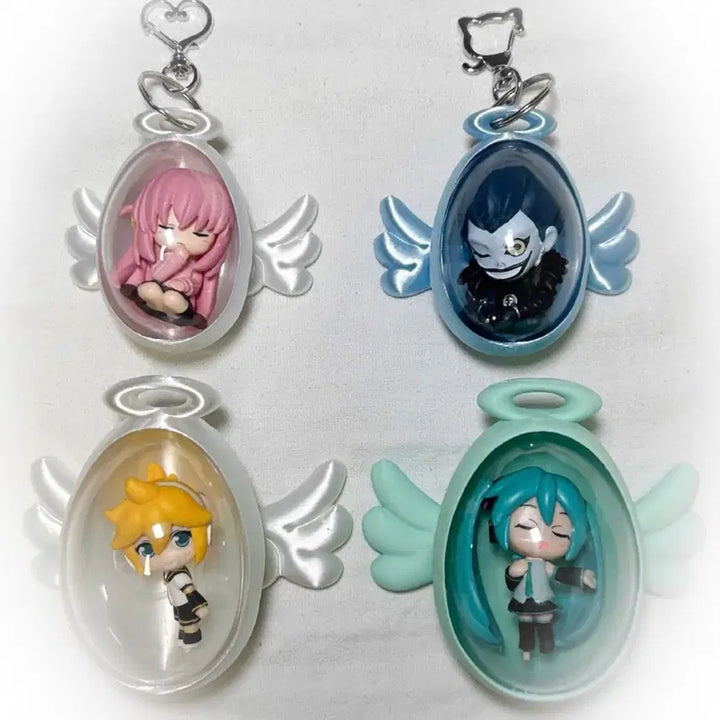 [BUNJANG] Kiririn Gacha Holder Keychain - Silver (Heart Ring) / Black / 키리링 가챠 홀더 키링 팝니다