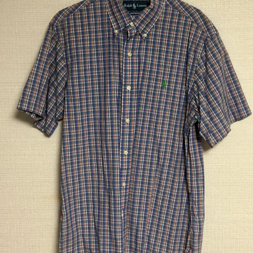 [BUNJANG] Polo Ralph Lauren Custom Fit Check Short Sleeve Shirt / 폴로 랄프로렌 커스텀핏 체크 반팔셔츠 (실사이즈 L )