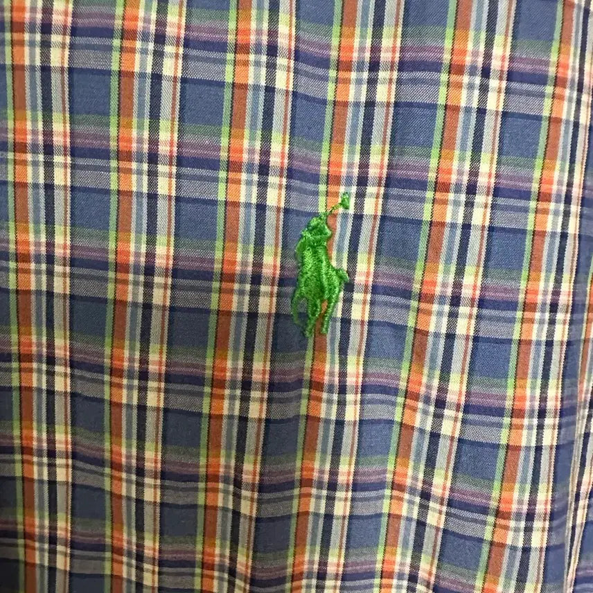 [BUNJANG] Polo Ralph Lauren Custom Fit Check Short Sleeve Shirt / 폴로 랄프로렌 커스텀핏 체크 반팔셔츠 (실사이즈 L )