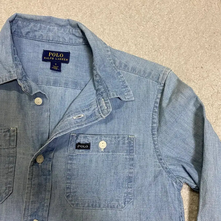 [BUNJANG] Polo Ralph Lauren Kids Denim Shirt Size 7 / 폴로 랄프로렌 키즈 아동 데님 셔츠 7