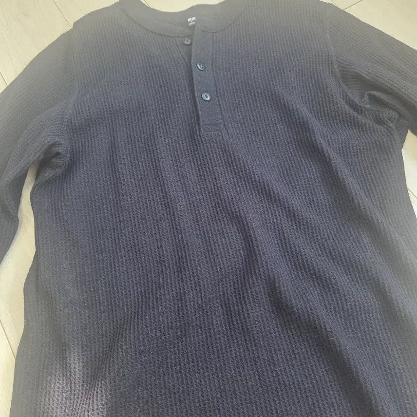 [BUNJANG] Uniqlo Waffle Henley Neck L / 유니클로 와플헨리넥 L