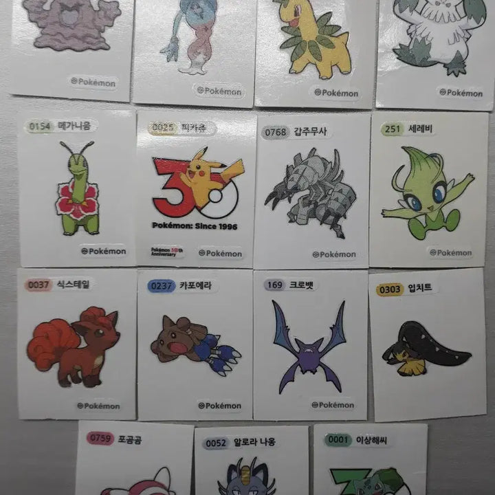 [BUNJANG] Pokemon Pikachu 30th Anniversary Stickers Bundle / 포켓몬 띠부씰 피카츄 30주년 일괄로만 판매합니다