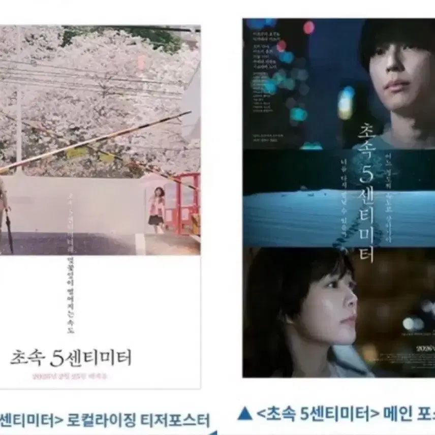 [BUNJANG] 5 Centimeters Per Second Main Poster + Cherry Blossom Poster / 초속 5센티미터 메인포스터 + 벚꽃포스터