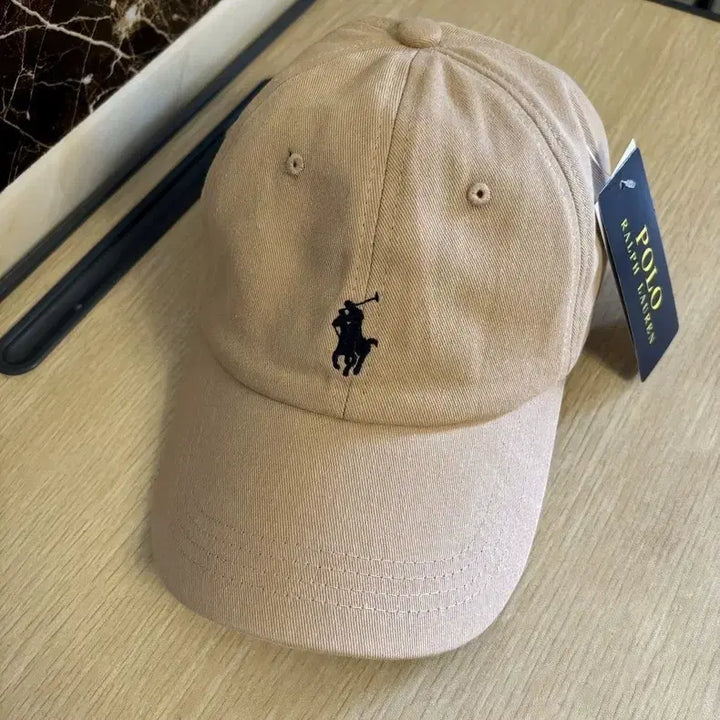 [BUNJANG] Polo Ralph Lauren Chino Cotton Cap Beige / 폴로 랄프로렌 볼캡 모자 베이지