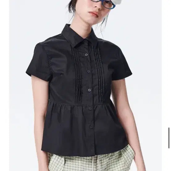 [BUNJANG] Running High Pin Tuck Frill Shirt / 러닝하이 PIN TUCK FRILL SHIRTS