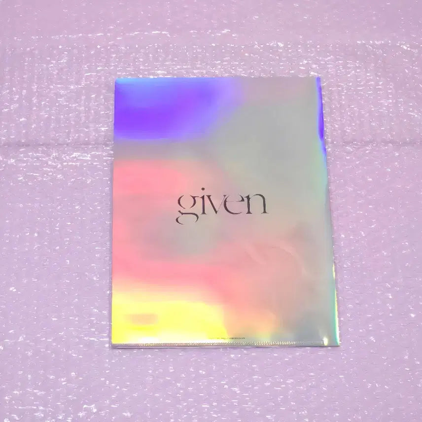 [BUNJANG] Given Clear File Metallic Aurora Ver. - Ritsuka Uenoyama (Unused) / (미사용) 기븐 클리어파일 메탈릭 오로라 ver - 우에노야마리츠카