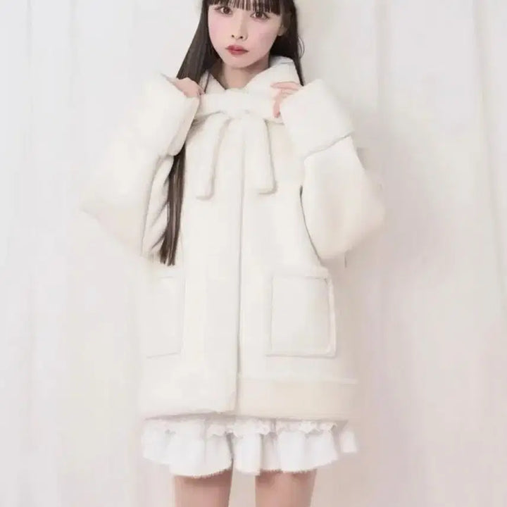 [BUNJANG] Honey Cinnamon Ribbon Mustang Jacket / 허니시나몬 리본 무스탕 /양지뢰양산형지뢰계스나계걸리앙크루즈에블린피움노에미