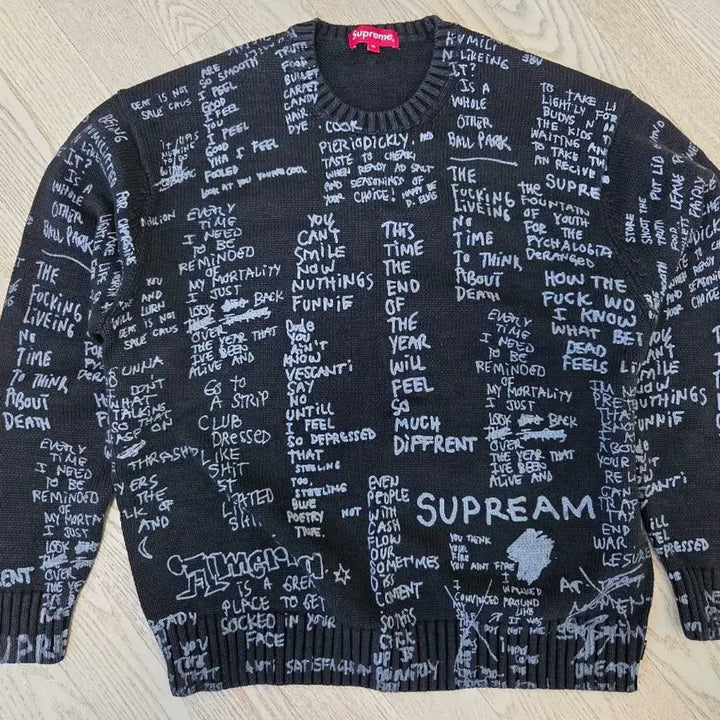 [BUNJANG] Supreme Gonz Poem Sweater / 슈프림 곤즈 포엠 스웨터  착용x 새상품
