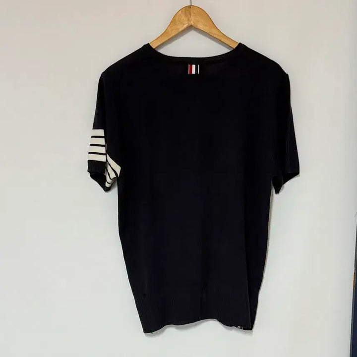 [BUNJANG] Thom Browne Navy Striped Knit T-Shirt / 가격최종~톰브라운 네이비 사선 니트반팔