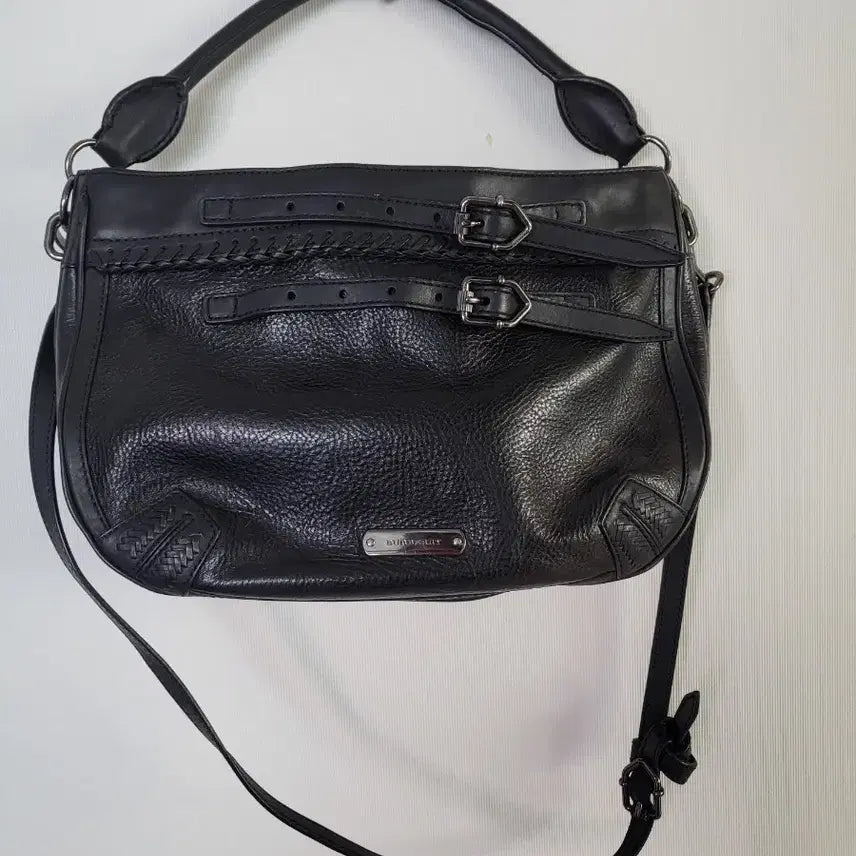 [BUNJANG] Burberry Black Leather Shoulder Bag / 버버리 블랙 가죽 숄더백