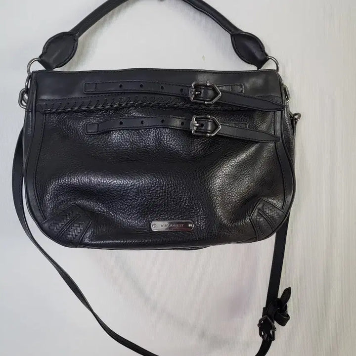 [BUNJANG] Burberry Black Leather Shoulder Bag / 버버리 블랙 가죽 숄더백