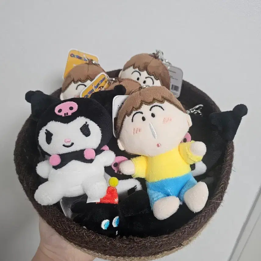 [BUNJANG] Sanrio Kuromi &amp; Mengu Otter Plush Keychains Bundle Set / 수달 인형키링 맹구 쿠로미 16개일괄