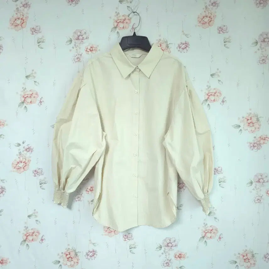 [BUNJANG] ORR Balloon Sleeve Blouse Beige / ORR 오르 벌룬소매 블라우스