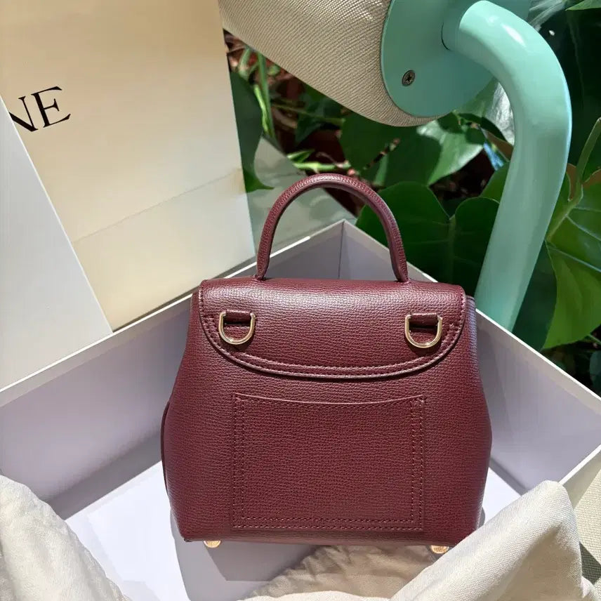 [BUNJANG] Polene Red Leather Clutch Shoulder Bag Women&