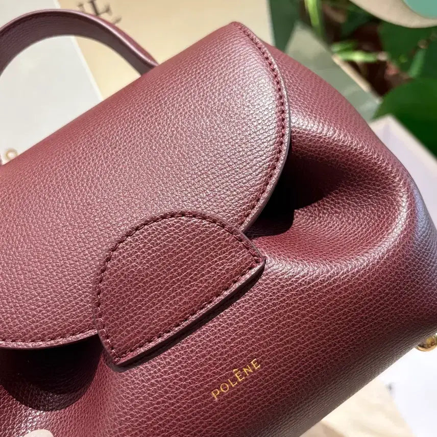 [BUNJANG] Polene Red Leather Clutch Shoulder Bag Women&